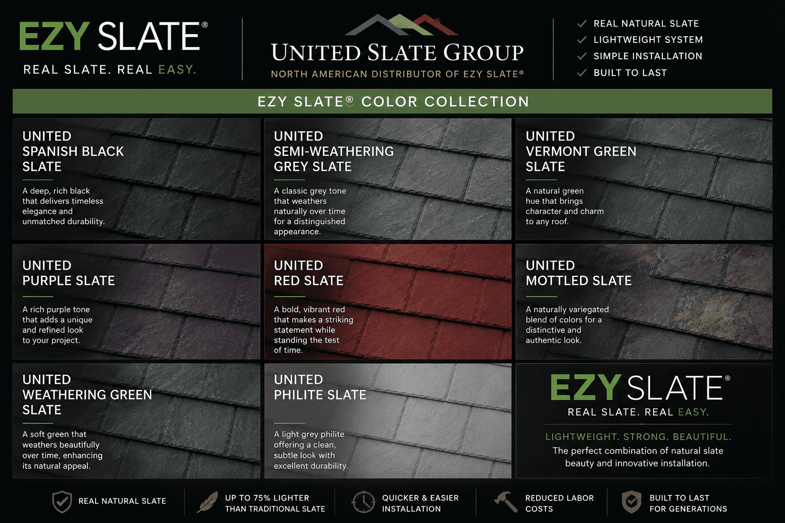 Ezy Slate color collection by United Slate Group